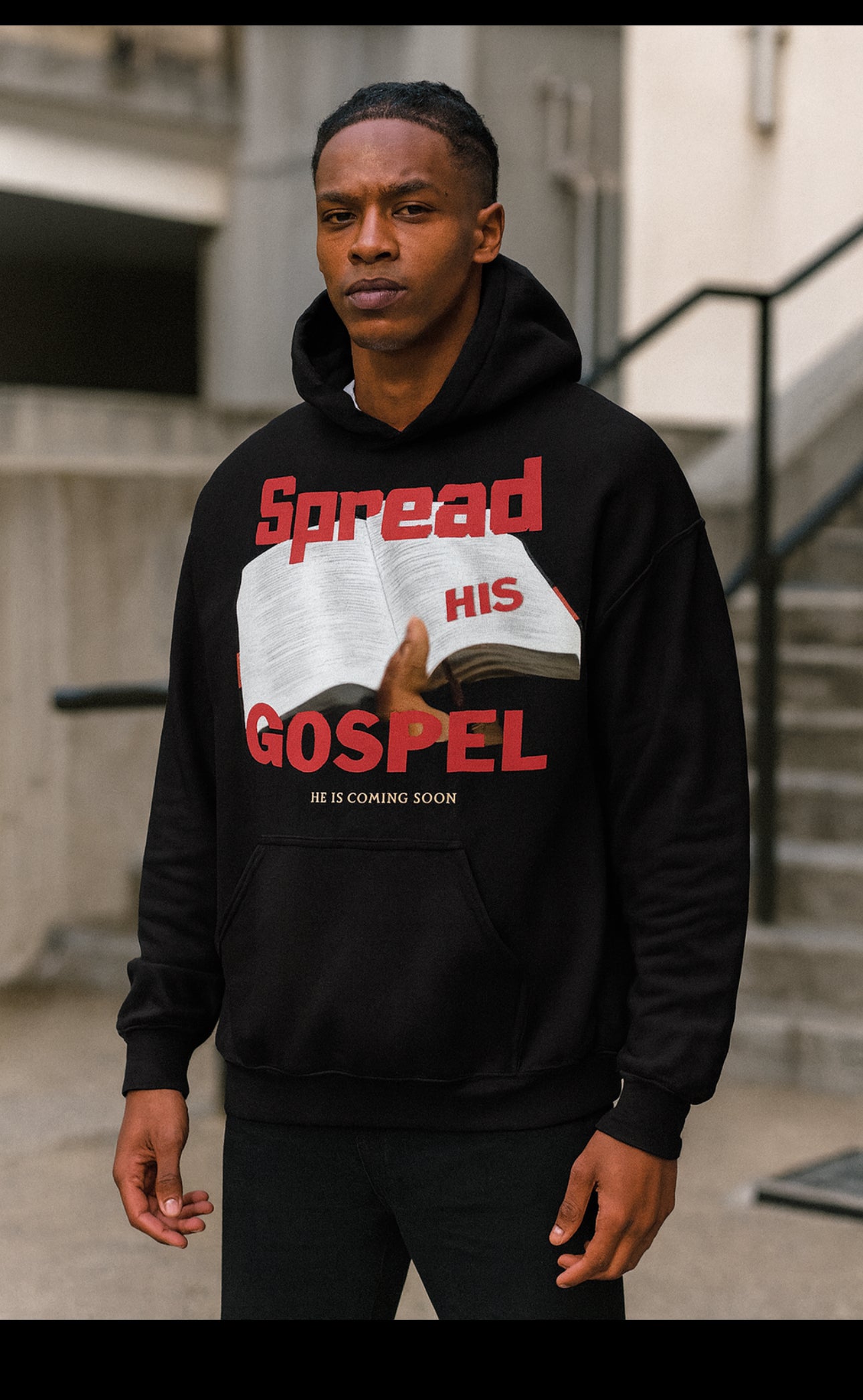 Spread His Gospel” Hoodie – Streetwear Faith Edition