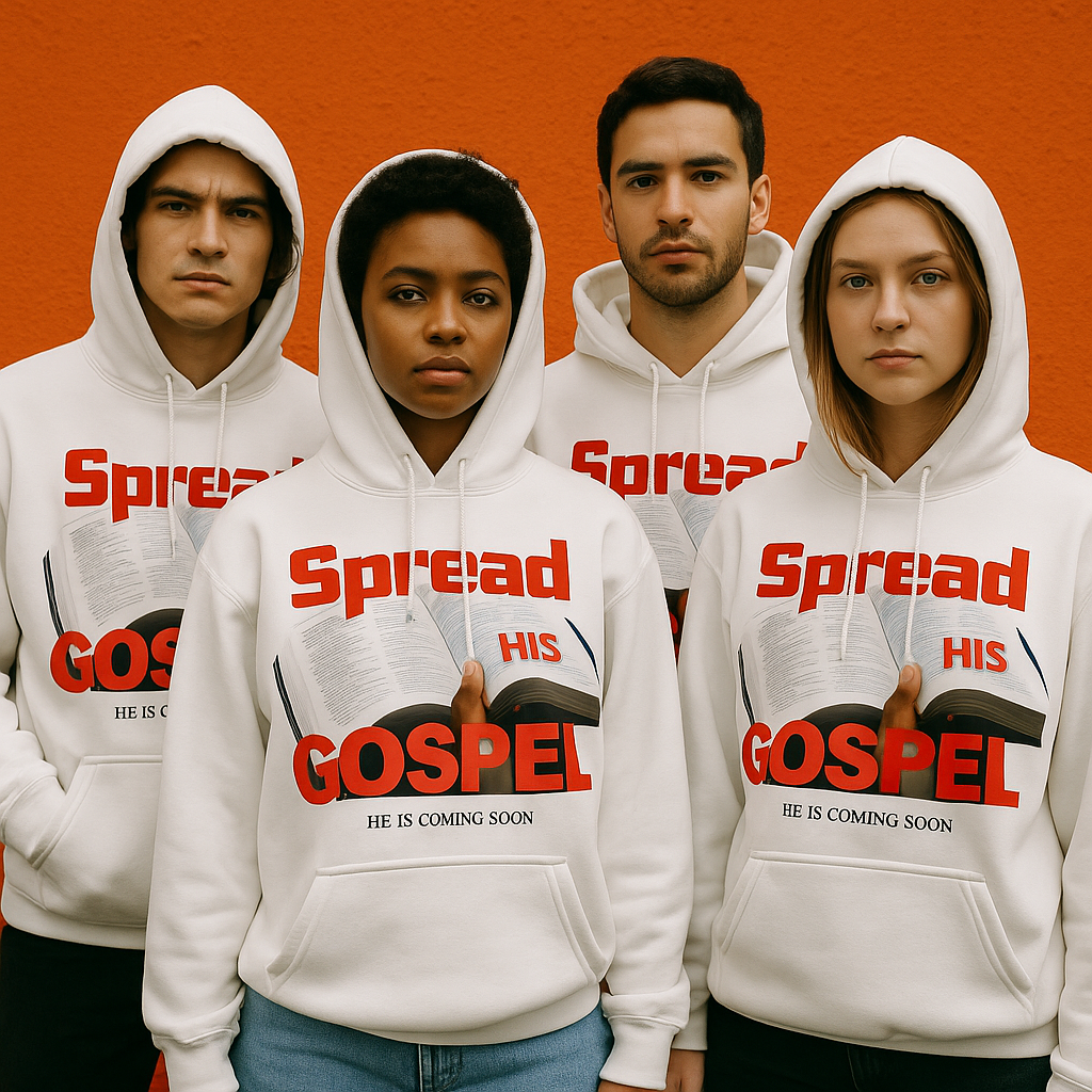 Spread His Gospel” Hoodie – Streetwear Faith Edition