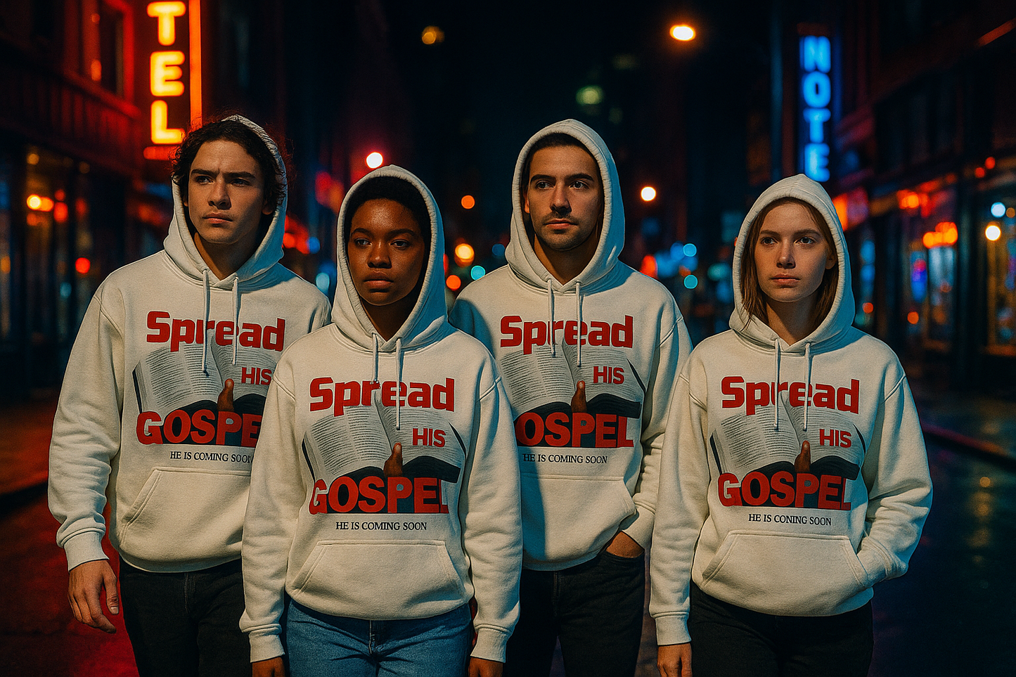 Spread His Gospel” Hoodie – Streetwear Faith Edition