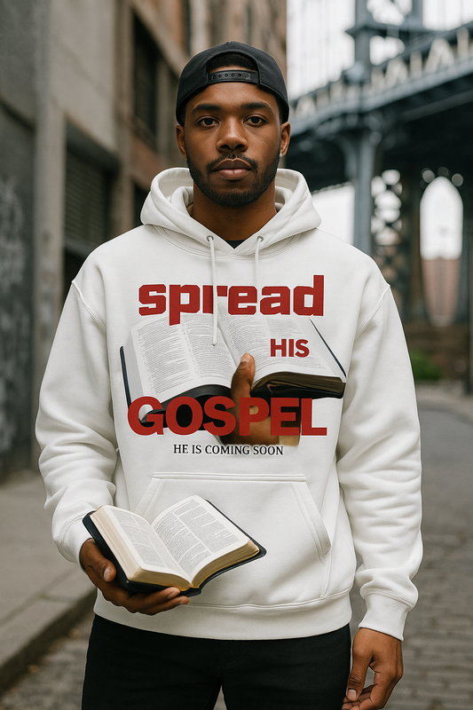 Spread His Gospel” Hoodie – Streetwear Faith Edition
